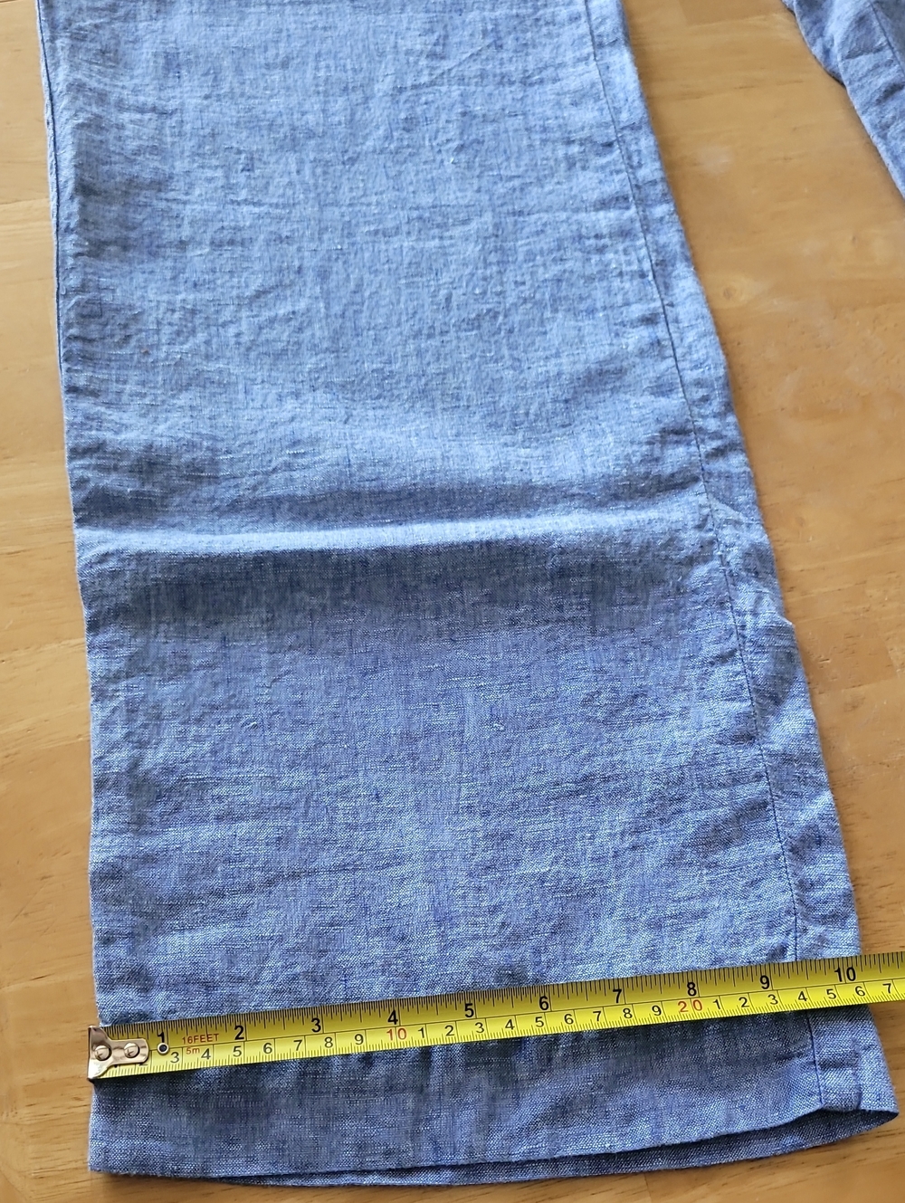 Lilly Pulitzer 100% Linen Deri Pants in Beckon Blue x Sea Salt - Picture 6 of 12
